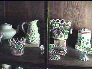 Displays of glassware