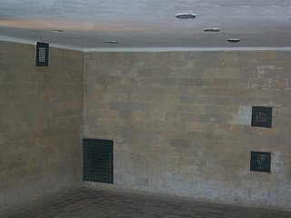 A gas chamber disguised as a shower.  It was not used but was installed in anticipation of mass killings.  The war ended before they could be started here