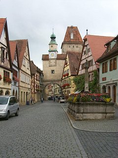 The cobbled streets of Rothenburg