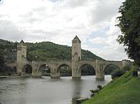 Defensive bridge built 1308-60.  It defied the English during the Hundred Years war:  It was never even attacked.