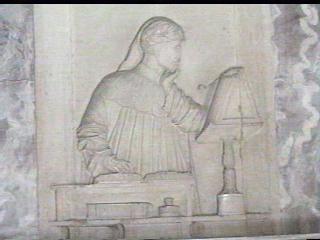 A marble image of the writer and thinker