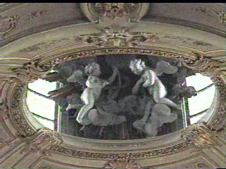 Intricate carvings on the ceiling