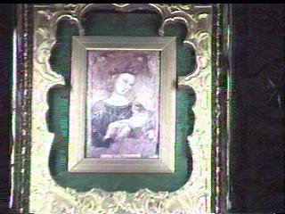 A painting of Mary from the middle of a chapel