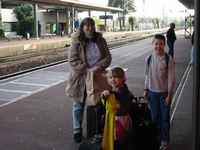 Waiting for the train to Paris and the start of our adventure
