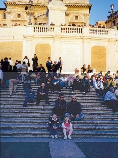 The Spanish steps on a sunny afternoon