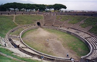 The oldest known ampitheatre.  The seats were covered with large canvas canopies