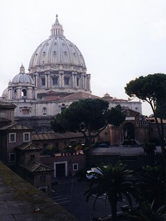 St. Peter's from the Vatican and as Michalangelo intended it been seen