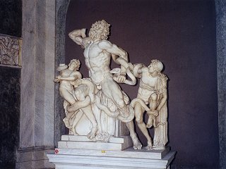 The statue of Laocoon is an ancient Greek/Roman sculpture that showed how to put emotion into art