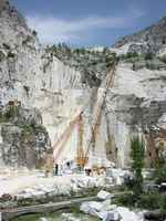 One of the large Carrara marble mines