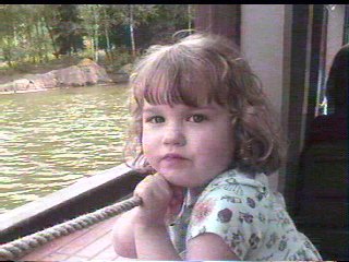 Juli on the keel boat ride