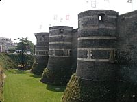 The fortress walls and towers of Angers