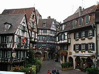 The half-timbered buildings of Merchants Street