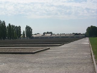 The foundations for the barracks.  Thousands were kept here at a time