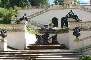 The gardens facing the castle