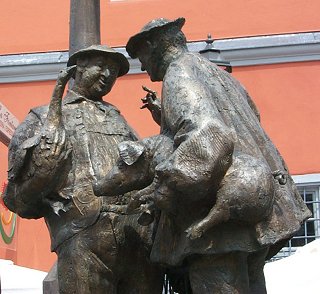 Farmers chatting in the market