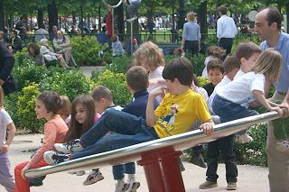 Playing in the playground