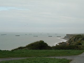 The remains of the artificial harbor