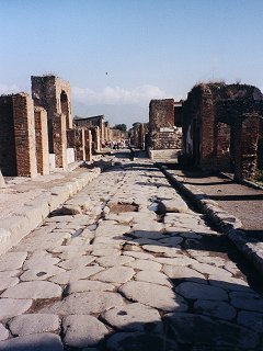 There was so much traffic that the chariots wore ruts in the road